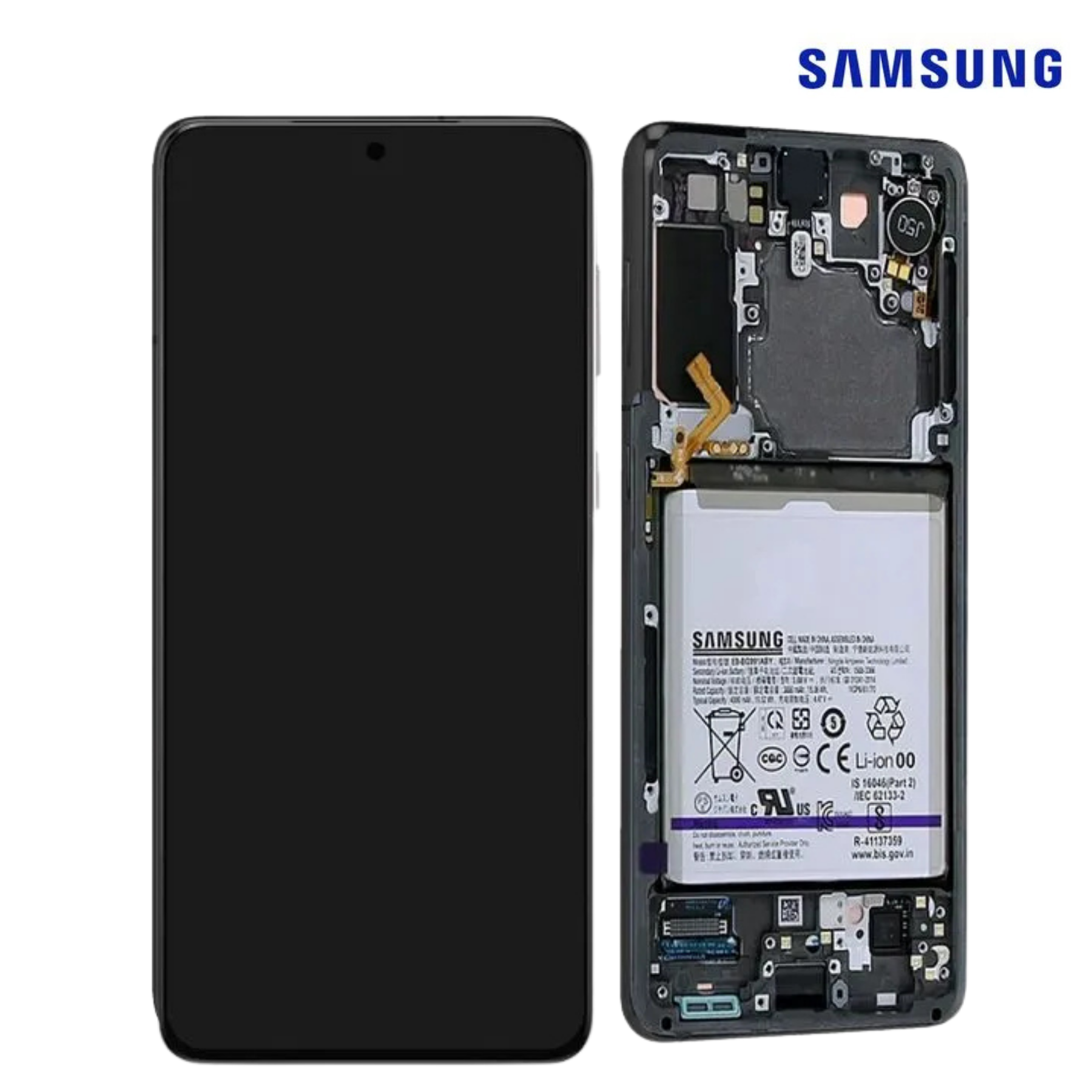 SAMSUNG A12 2021 (NACHO) / SM-A127 BLACK (With Frame) LCD Service Pack